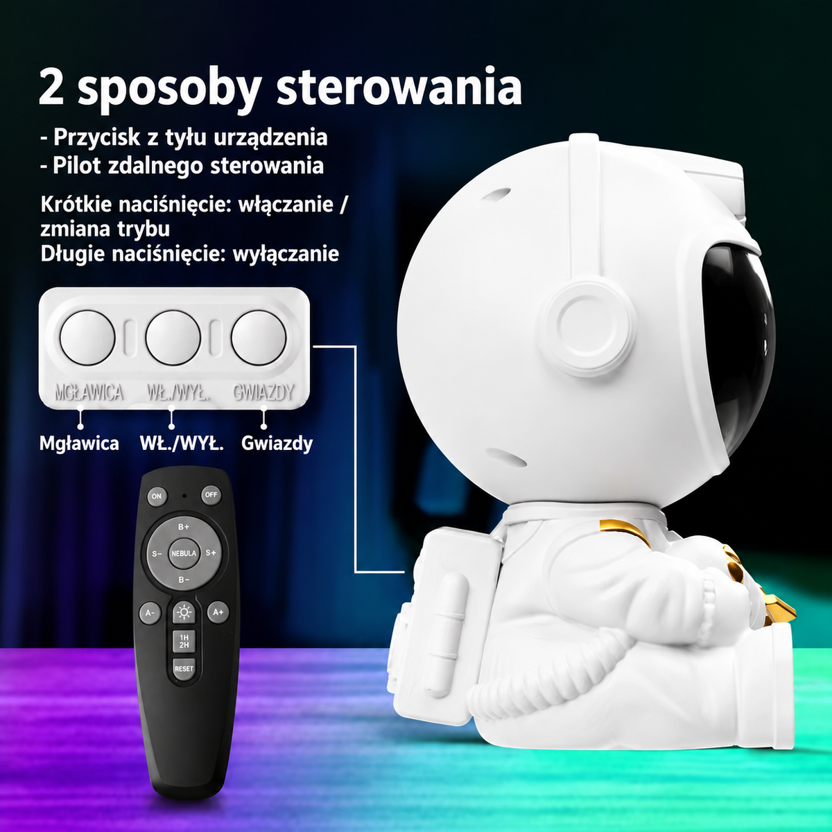 Astronauta Nebula™ – Projektor Galaktyki 3D